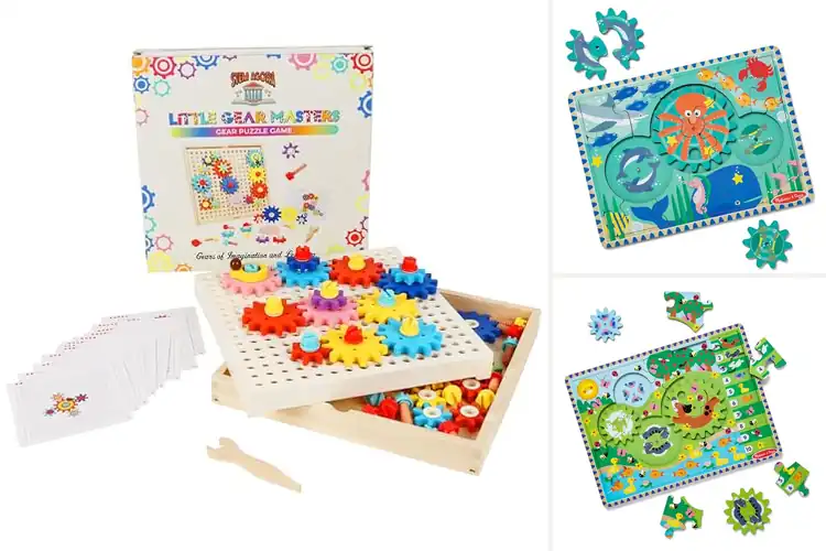 Detailed view of 7 Best Colorful Gear Puzzles for Toddlers to Boost Skills Fast