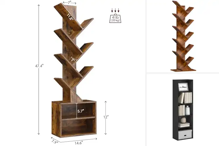 Detailed view of 10 Best Compact Bookshelves : Space-Saving Solutions