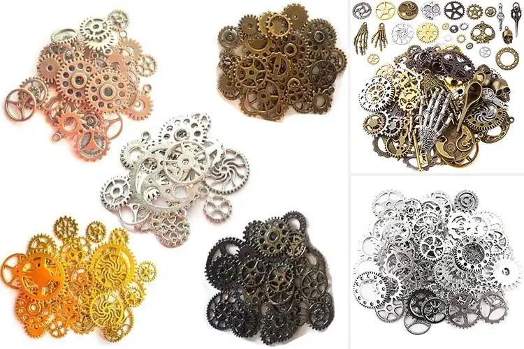 Detailed view of 10 Stunning Steampunk Gear Charms for Your Crafts