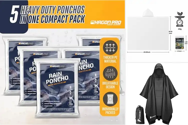 Detailed view of 10 Best Lightweight Rain Ponchos for Dry Adventures