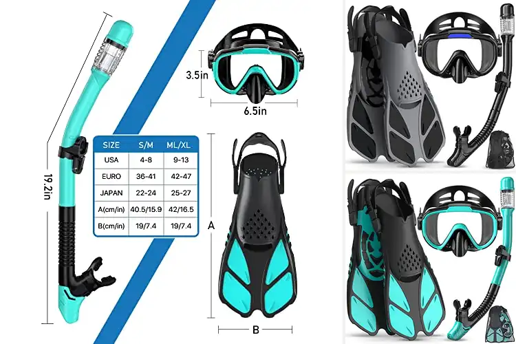 Detailed view of 10 Best Snorkel Sets for Clear & Comfy Diving