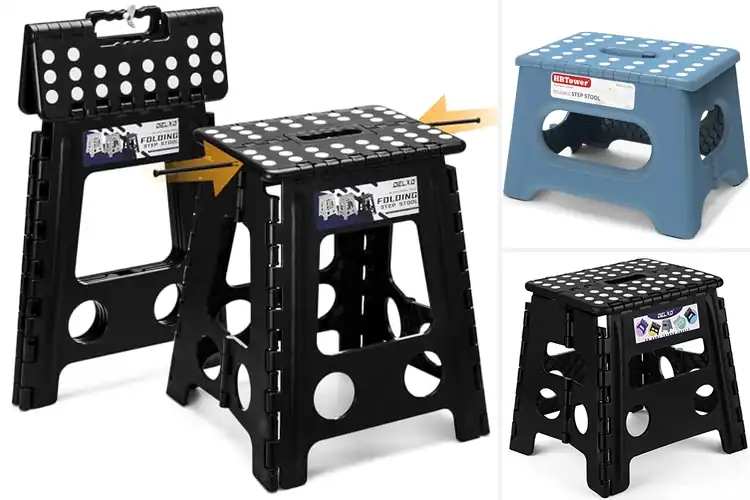 Detailed view of Best Space-Saving Folding Step Stools