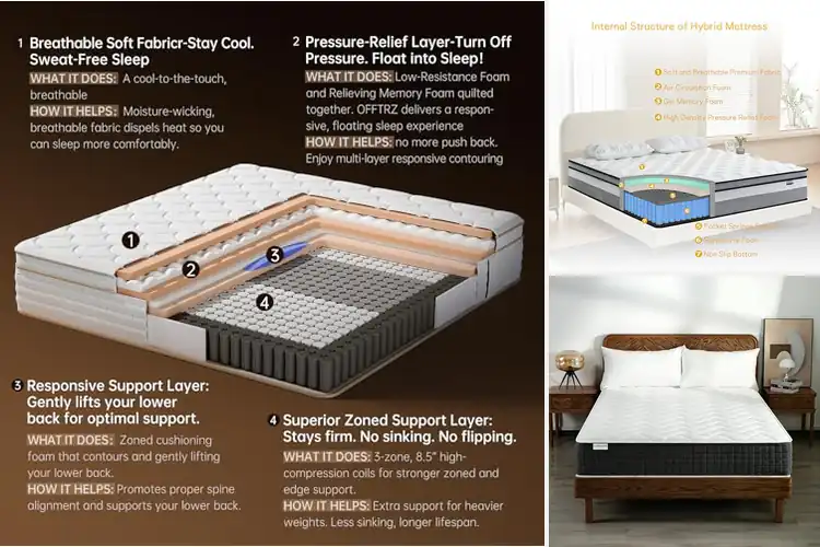Detailed view of 10 Best Spinal Alignment Mattresses for Perfect Sleep